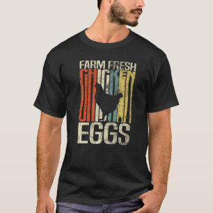 Camiseta Ovos Frescos de Galinha de Agricultores Grunge Ret