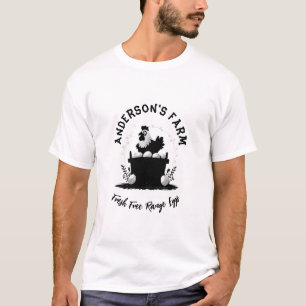 Camiseta Ovos Frescos Ovos Fazendas Da Família Rustic Perso