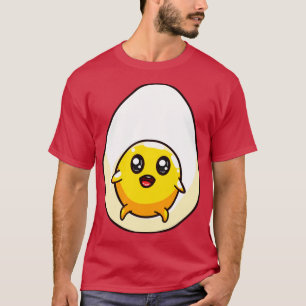 Camiseta Ovos Kawaii Adoráveis Ovos Fritos Comida