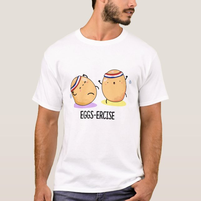 Camiseta Ovos perfuram Ovos Aeróbios Engraçados (Frente)