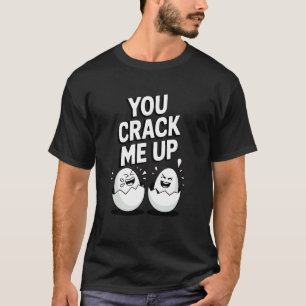 Camiseta Ovos Rachados Trocadilho Você Me Faz Rir Piada
