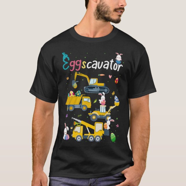 Camiseta OvosCavador Felz pascoa Escavador Engraçado Caça E (Frente)
