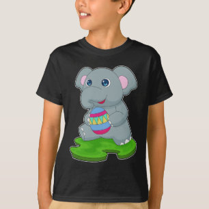 Camiseta Óvulo de Páscoa da Páscoa de elefante