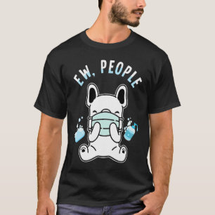 Camiseta Ow Cachorro Pessoas Vestindo Máscara de Rosto Lava