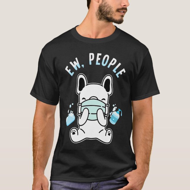 Camiseta Ow Cachorro Pessoas Vestindo Máscara de Rosto Lava (Frente)