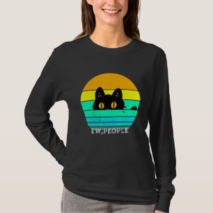 Camiseta Ow Pessoas Cat Retro Vintage Anti Social Introduve