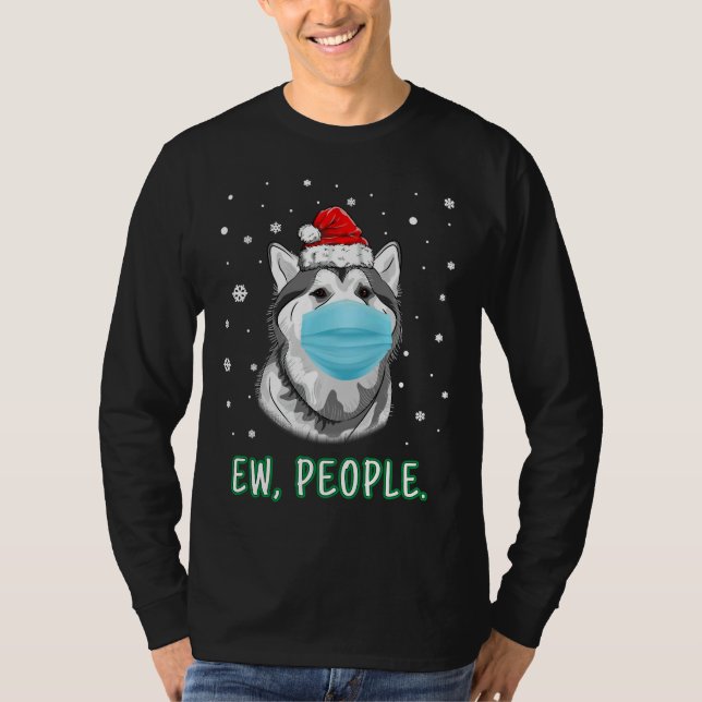 Camiseta Ow Pessoas de Natal Cachorro Vestindo Papais noeis (Frente)