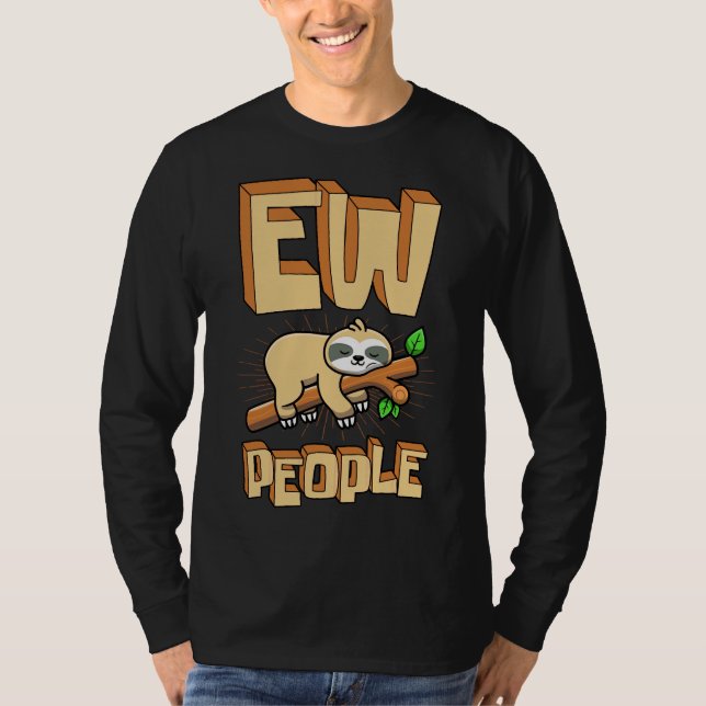 Camiseta Ow Pessoas Dormindo Lama Introduziu Antissocial E (Frente)
