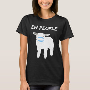 Camiseta Ow pessoas ovelha ou borrego em máscara Quarentena