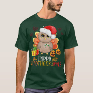 Camiseta Owen Thankoning Halloween Natal Happy Hallotha