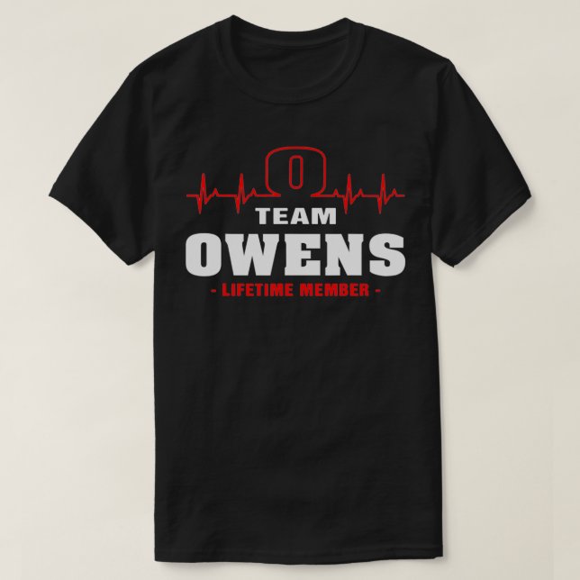 Camiseta Owens Surname last name Family team Owens lifetime (Frente do Design)