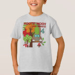 Camiseta Owl 4th Birthday T shirts e presentes<br><div class="desc">Coruja 4ª t-shirts de aniversário,  fatos-chave,  canecas,  ímanes,  guardas,  posters,  bolsas e mais com uma coruja,  muitas árvores,  e texto que diz "Hooty Hoot Look Whoo 4"!</div>