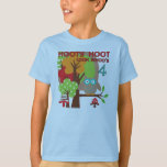 Camiseta Owl 4th Birthday T shirts e presentes<br><div class="desc">Coruja 4ª t-shirts de aniversário,  fatos-chave,  canecas,  ímanes,  guardas,  posters,  bolsas e mais com uma coruja,  muitas árvores,  e texto que diz "Hooty Hoot Look Whoo 4"!</div>