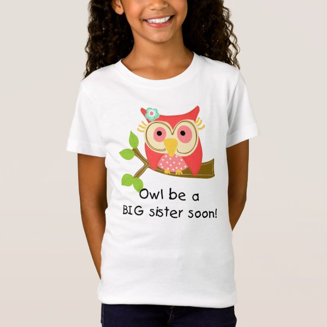 Camiseta Owl Be a Big Sister (Frente)