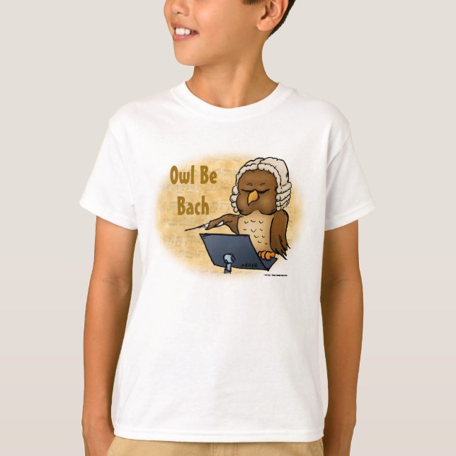 Camiseta Owl Be Bach Funny Kids T-Shirt (Frente)