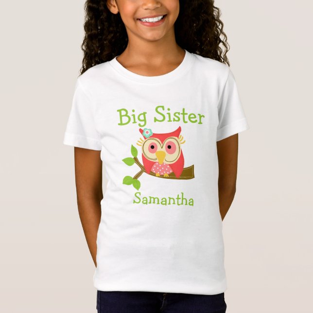 Camiseta Owl Big Sister (Frente)