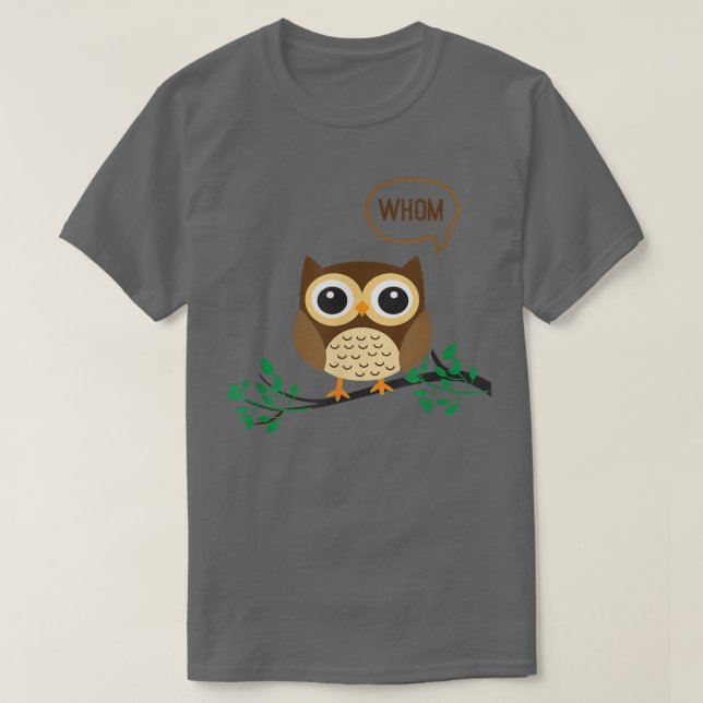 Camiseta OWL Cuja Gramática Engraçada Professor de Inglês o (Frente do Design)