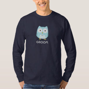 Camiseta Owl Groom, Novo Marido Fofo Novo