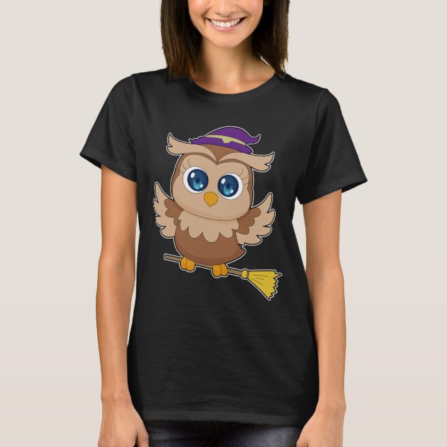 Camiseta Owl Halloween Witch (Frente)