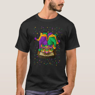 Camiseta Owl Mardi Gras Animal Face Carnaval Jester Festiva