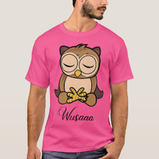 Camiseta Owl meditation sunflower Breathe Deep wusaaa calm