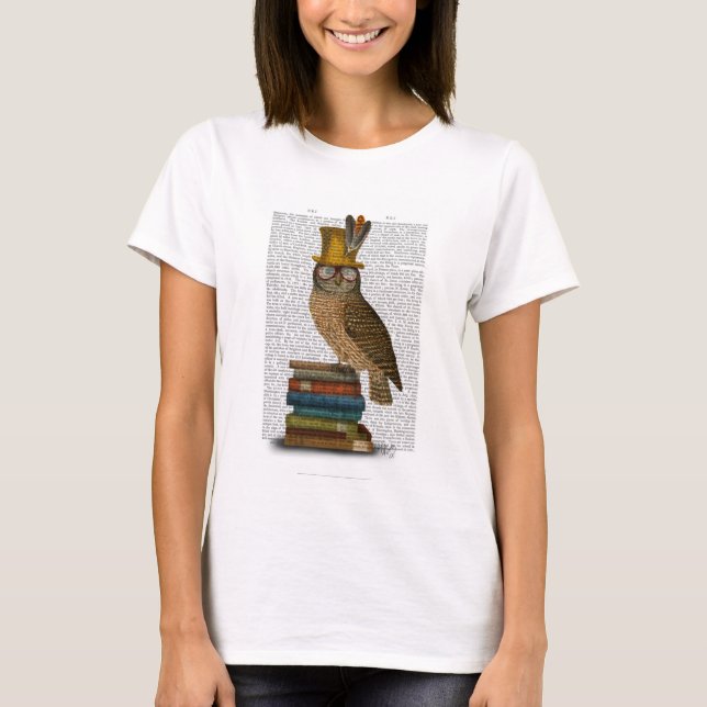 Camiseta Owl On Books (Frente)