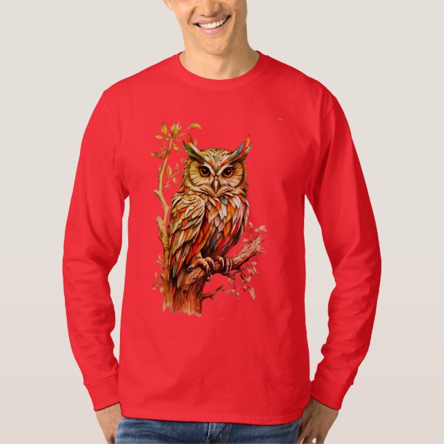 Camiseta Owl Spirit Totem Animal (Frente)