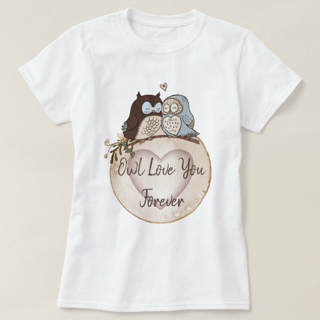 Camiseta Owl Te Ama Para Sempre (Frente do Design)