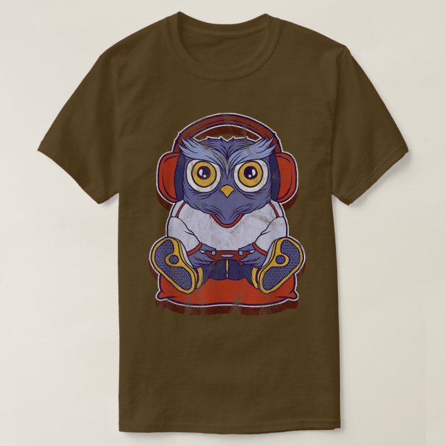 Camiseta Owl Tshirt Kids Men Women Nocturnal Night Mu (Frente do Design)