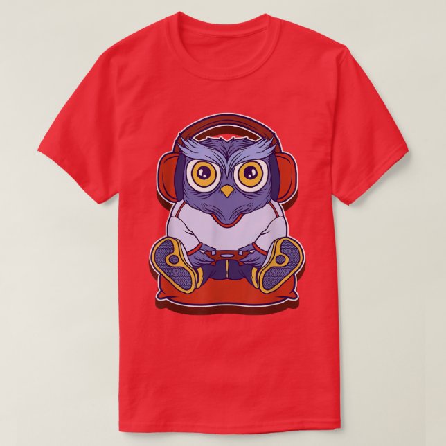 Camiseta Owl Tshirt Kids Men Women Nocturnal Night Mu (Frente do Design)