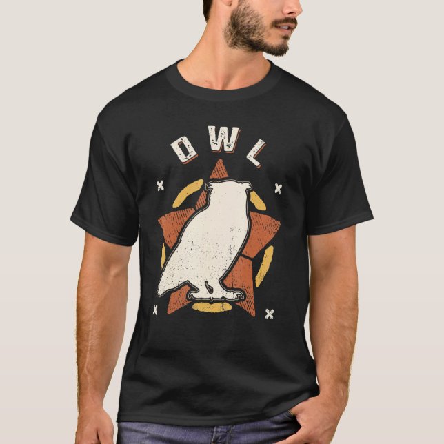 Camiseta Owl Vintage Retro Classic Animal (Frente)