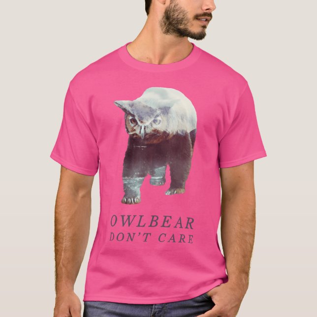 Camiseta Owlbear Não Se Importa (Frente)