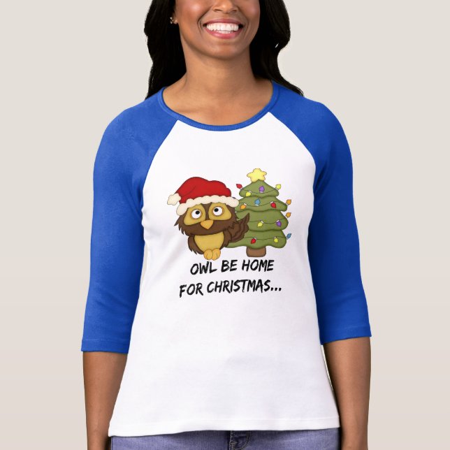 Camiseta OwlBeHome4Christmas (Frente)