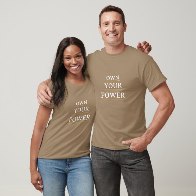 Camiseta Own Your Power Minimal Typography | Motivational Q (Unissex)
