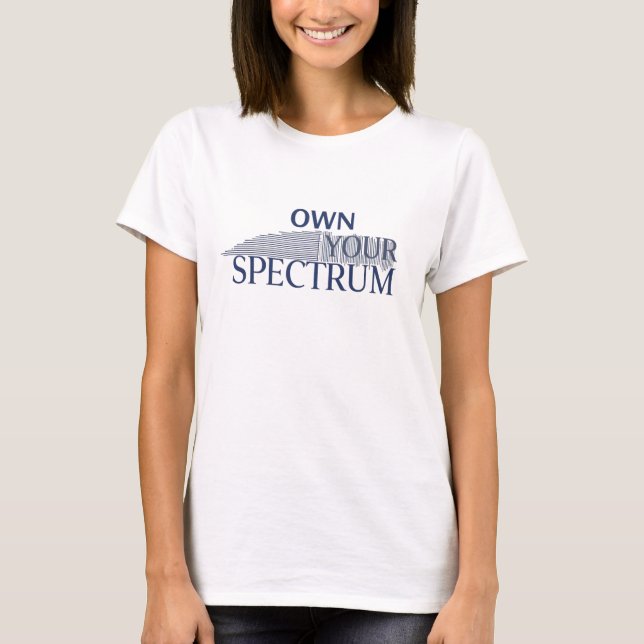 Camiseta Own Your Spectrum – Autism Awareness Month Blue  (Frente)