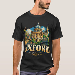 Camiseta Oxford Antigo Reino Unido Viagem Arte Marco