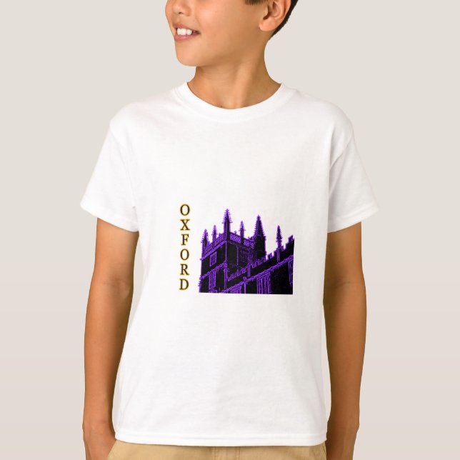 Camiseta Oxford Inglaterra 1986 espirais de construção (Frente)