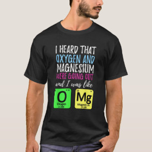 Camiseta Oxigênio e Magnésio saindo Ciência Divertida