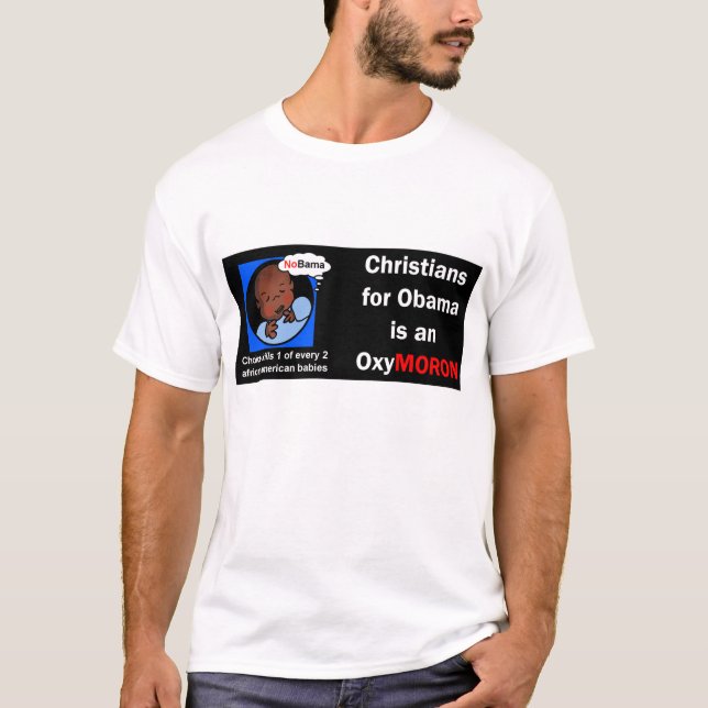Camiseta Oxímoro do bebê de NOBama (Frente)