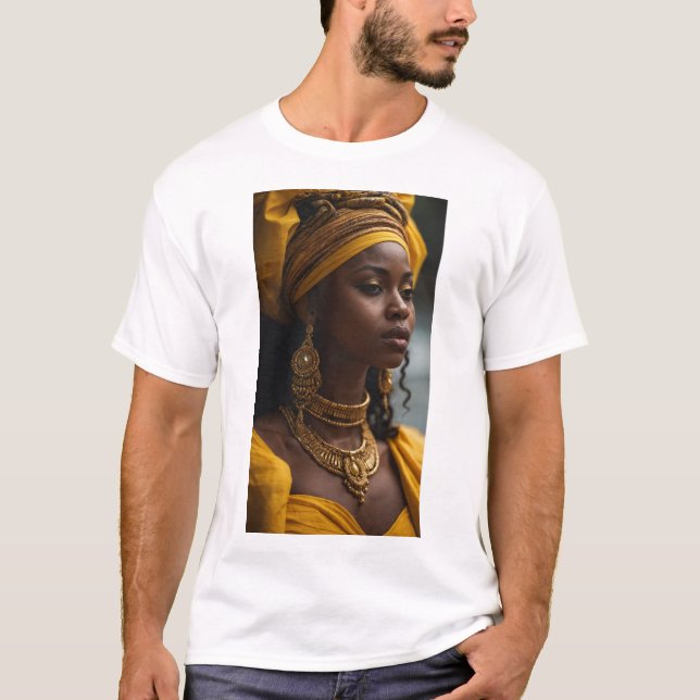 Camiseta Oxum (Oshun) - Deusa dos Rios e Amor Radiante (Frente)