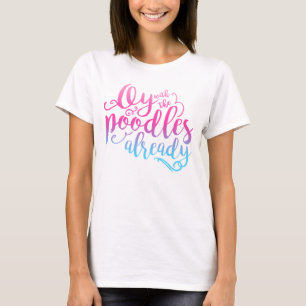 Camiseta Oy com o T já branco da forma das caniches