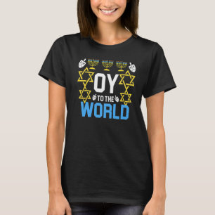 Camiseta Oy to the World Hanukkah Jewish for Men Women