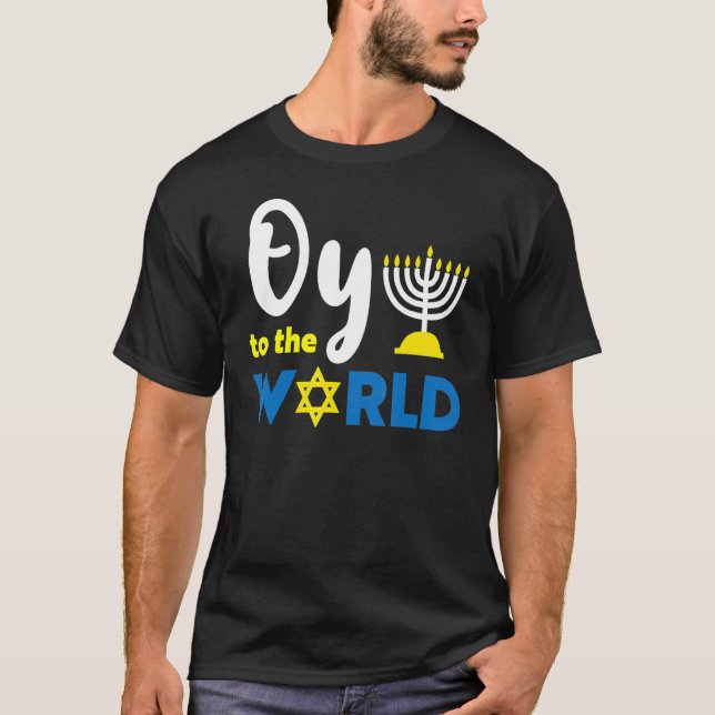 Camiseta Oy To The World  Happy Hanukkah (Frente)