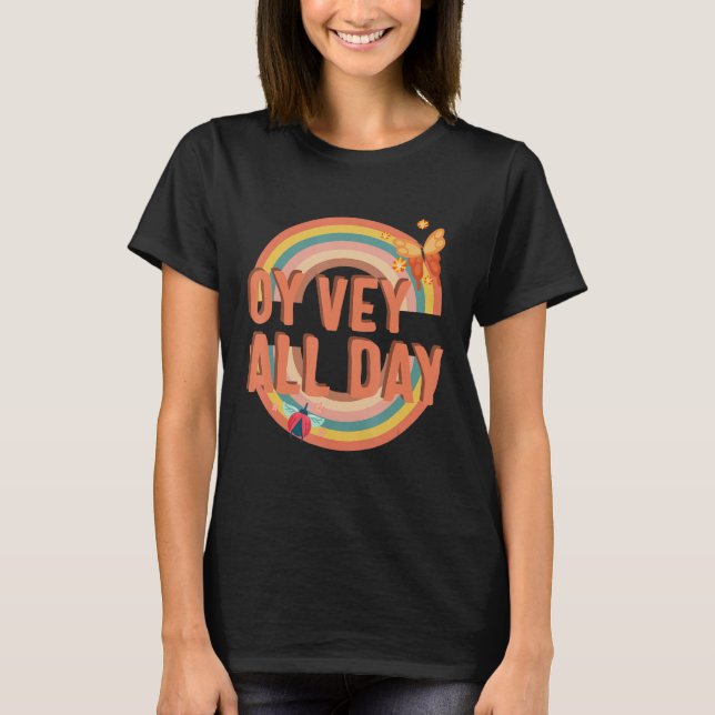 Camiseta Oy Vey O Dia Inteiro Purim Judeu Dizendo H (Frente)