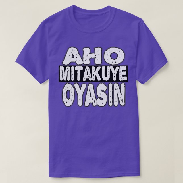 Camiseta Oyasina mitakuye americana nativa (2)  (Frente do Design)
