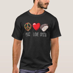 Camiseta Oyster Heart Love Peace Mollusk Shucker Seafood