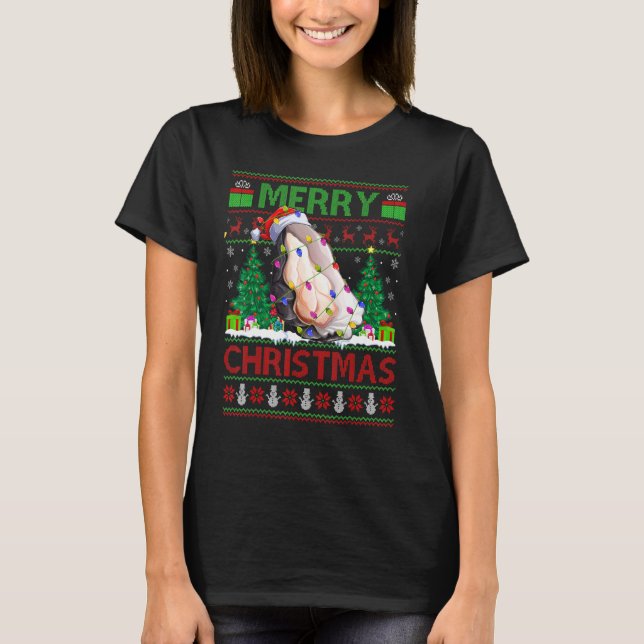 Camiseta Oyster   Xmas Tree Ugly Santa Oyster Christmas (Frente)