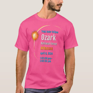 Camiseta Ozark National Forest Ar Total Eclipse Solar 2024
