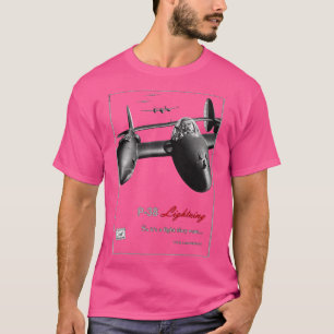 Camiseta P38 Lightning WW2 Caça Americano
