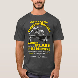 Camiseta P51 Bomba-Combatente de MUSTANG 1